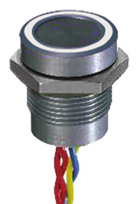 APEM Illuminated Piezo Switch, Momentary, Pulse, SPST, IP68, Flying Lead, 200 mA @ 24 V dc, -40 → +75°C