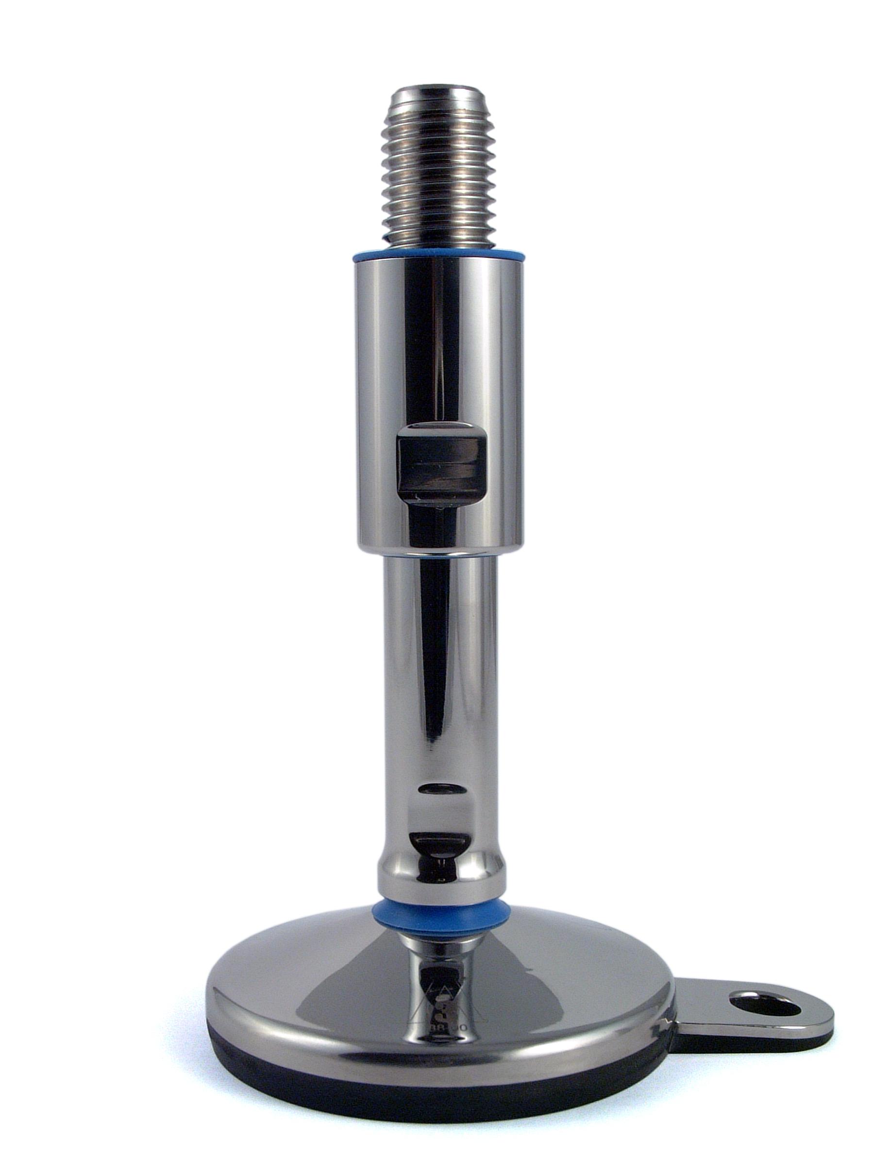RS PRO M12 Stainless Steel Hygienic Adjustable Foot, 1000kg Static Load Capacity 15° Tilt Angle
