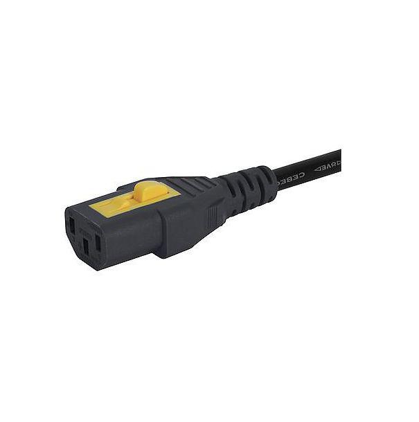 Schurter Straight IEC C13 Socket to Right Angle CEE 7/7 Plug Power Cord, 5m