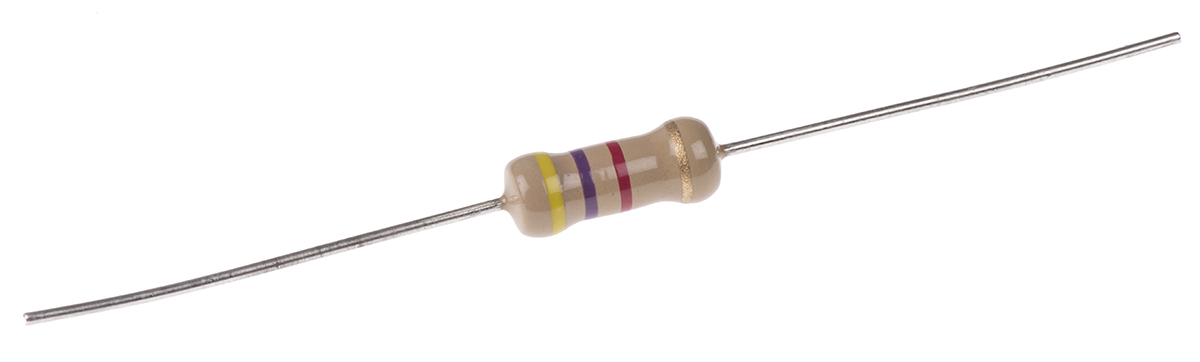 TE Connectivity 4.7kΩ Carbon Film Resistor 1W ±5% CFR100J4K7