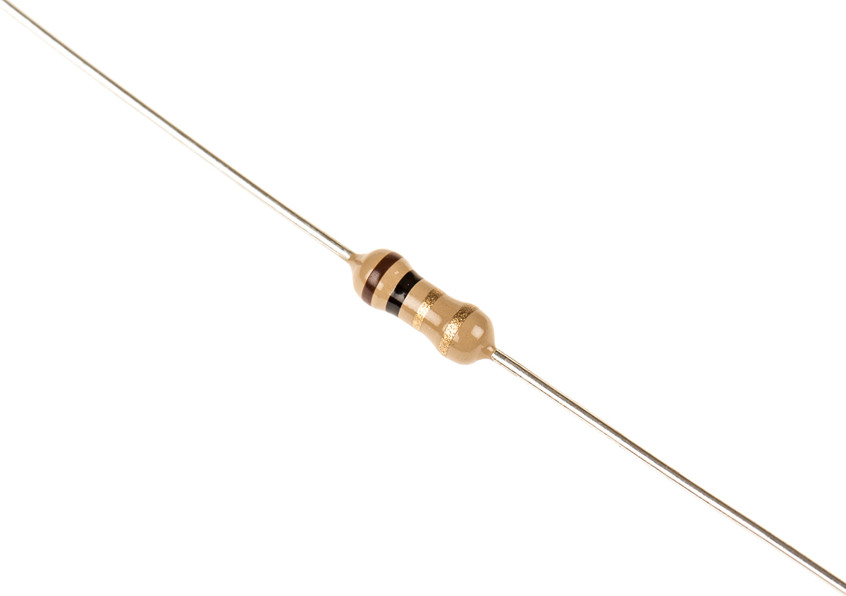 TE Connectivity 1Ω Carbon Film Resistor 0.33W ±5% CFR25J1R0