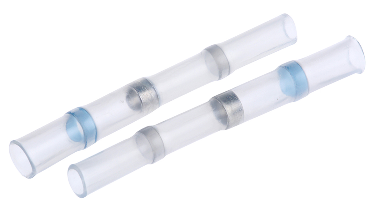 TE Connectivity Transparent Polyolefin Solder Sleeve 42mm Length 1.3 → 2.7mm Cable Diameter