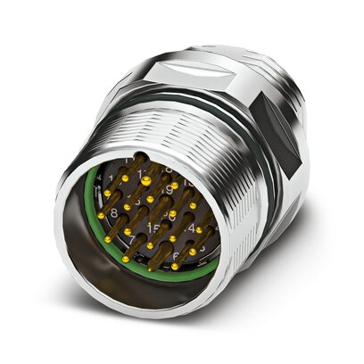 Phoenix Contact Circular Connector, 19 Contacts, Front, M23 Connector, Plug, Male, IP67, CA Series