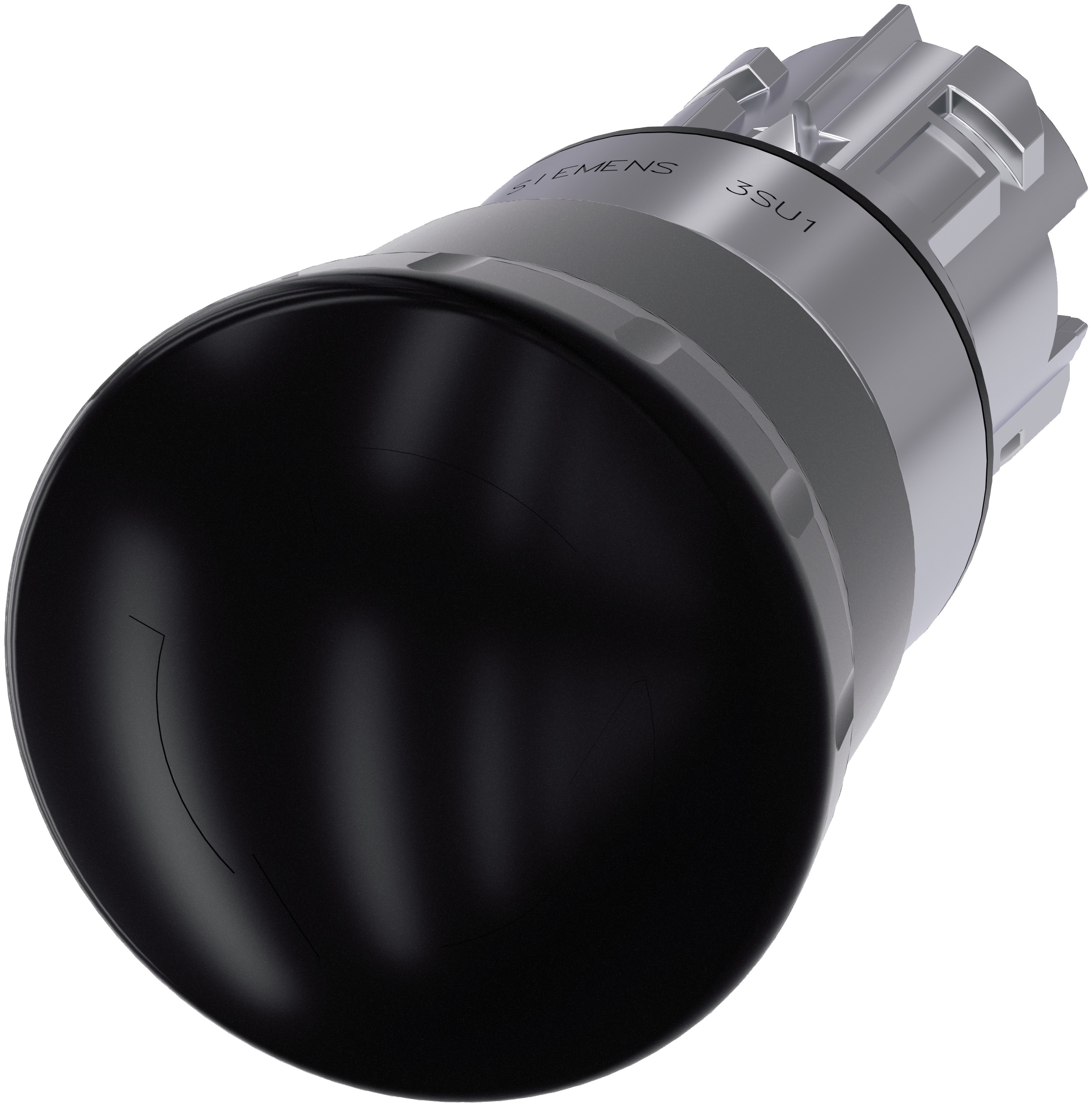 Siemens SIRIUS ACT 3SU10 Series Black Latching Push Button Head, 22mm Cutout, IP66, IP67, IP69K
