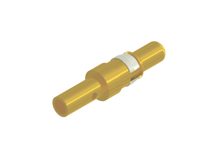 CONEC size 3.6mm Male Crimp D-Sub Connector Power Contact, Gold over Nickel Power, 14 → 12 AWG