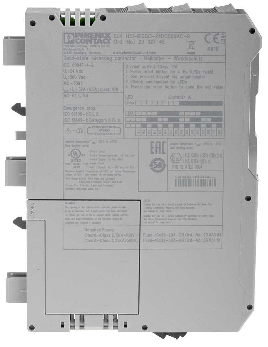 Phoenix Contact Contactron Motor Starter, 9 A