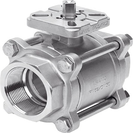 Festo Stainless Steel 2 Way, Ball Valve, Threaded 21/2in, 65mm, 63bar Operating Pressure