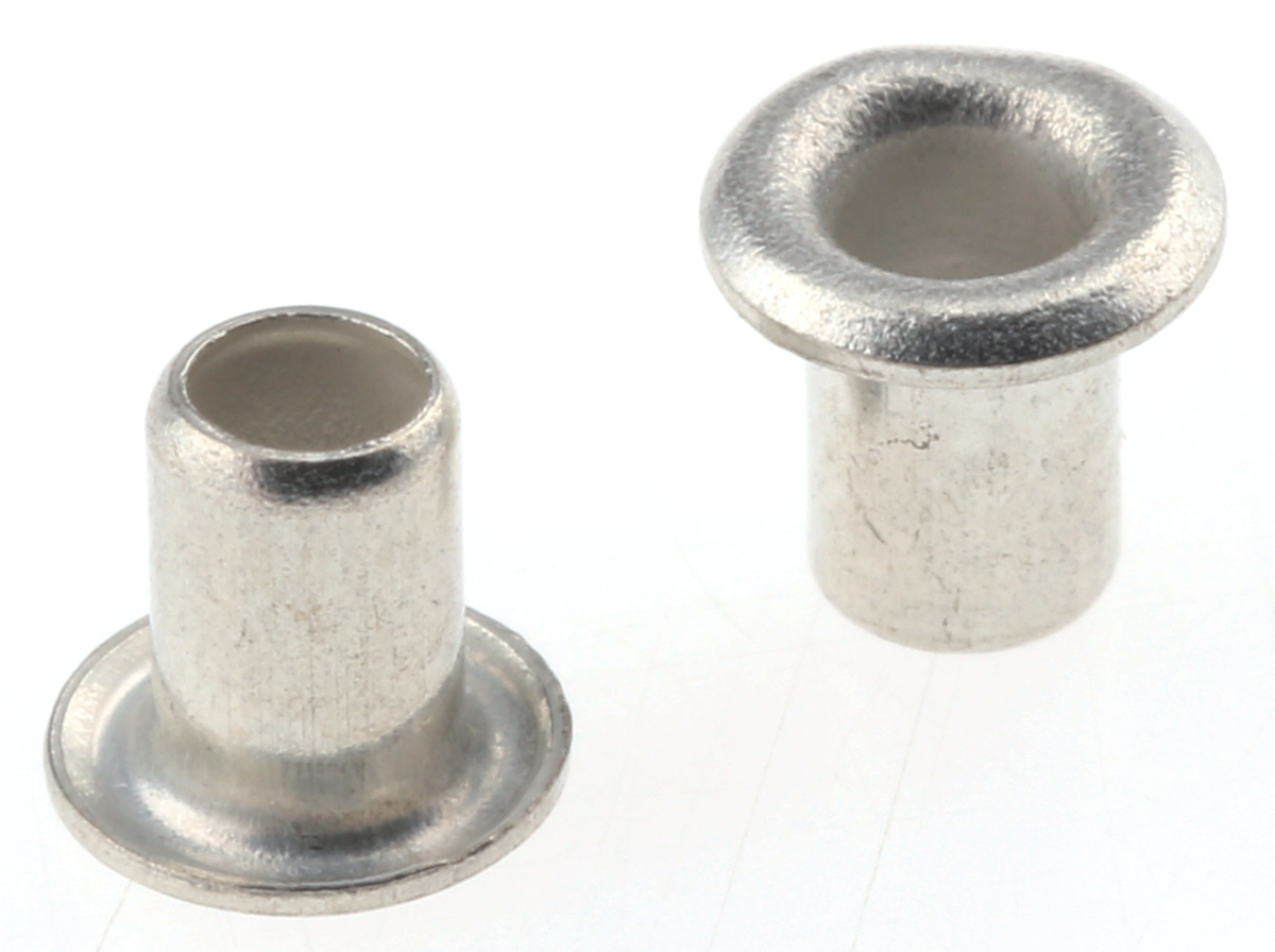 34, Wide roll eyelet PCB Rivet for 2.4mm Diameter, 3.2mm Length