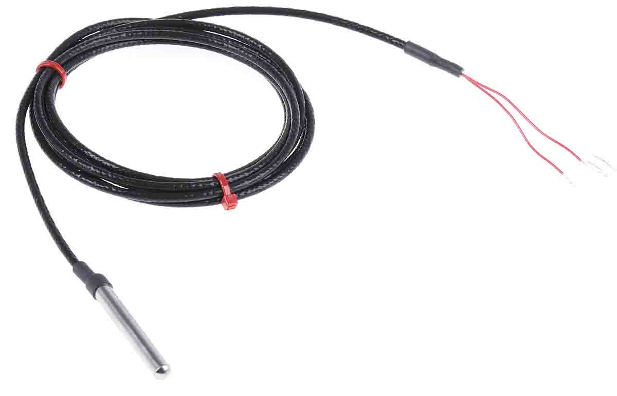 RS PRO PT100 RTD Sensor, 6mm Dia, 50mm Long, 4 Wire, Probe, Class B +250°C Max