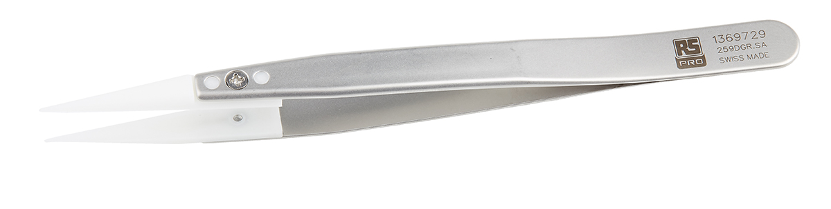 RS PRO 130 mm, Stainless Steel, Pointed, ESD Tweezers