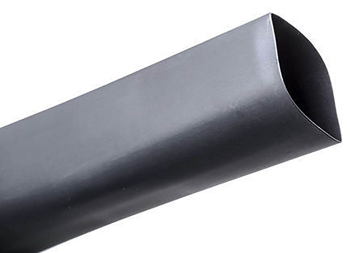 TE Connectivity Heat Shrink Tubing, Black 12.7mm Sleeve Dia. x 150m Length 2:1 Ratio, RNF-100 Series