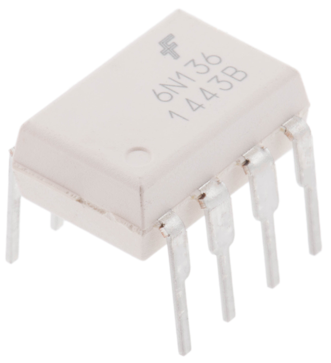onsemi, 6N136M DC Input Transistor Output Optocoupler, Through Hole, 8-Pin MDIP