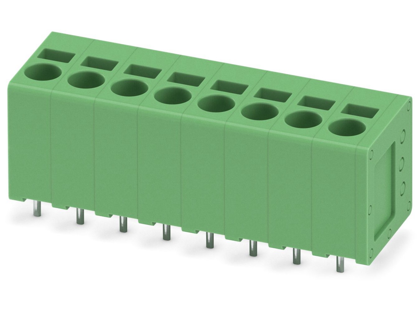 Phoenix Contact SPT 2.5/ 8-V-5.0 Series PCB Terminal Block, 8-Contact, 5mm Pitch, Through Hole Mount, 1-Row, Spring