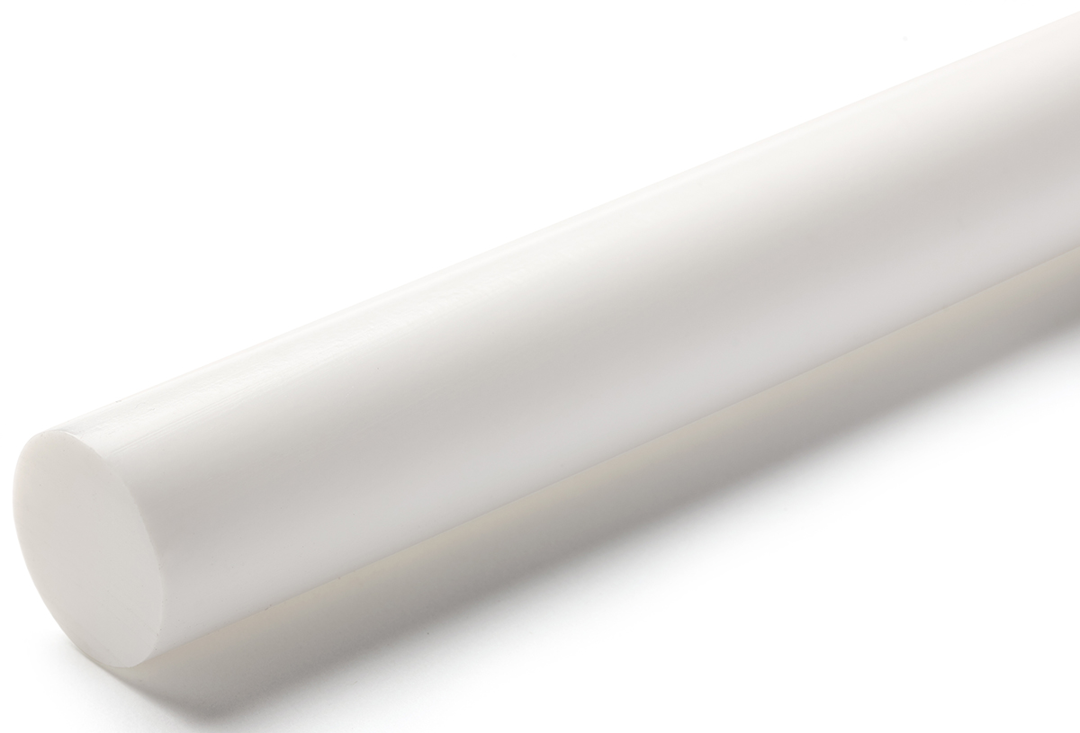 RS PRO Opaque Fluoroplastics PTFE Rod, 1m x 40mm Diameter
