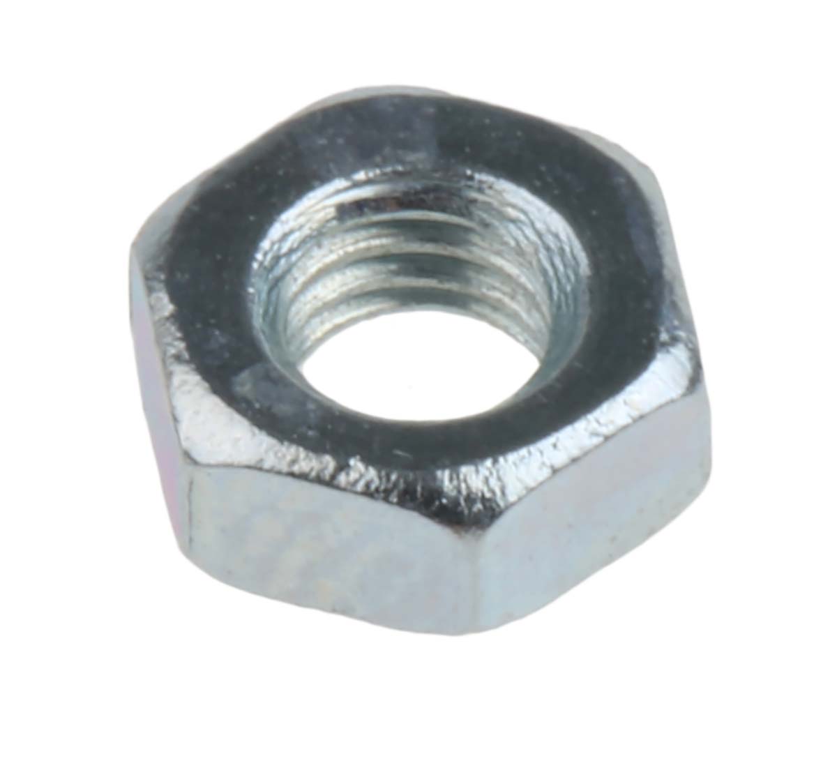 RS PRO, Bright Zinc Plated Steel Hex Nut, DIN 934, M3