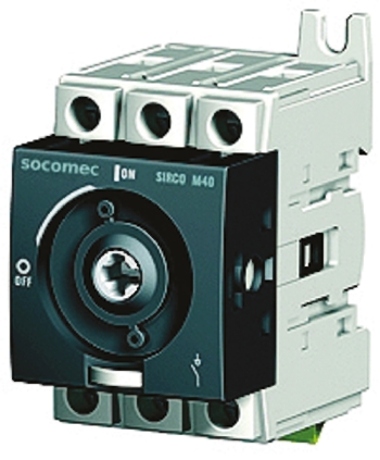 Socomec 3P Pole Isolator Switch - 125A Maximum Current, 55kW Power Rating, IP20