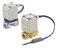 SMC Solenoid Valve VX222EZ2ABXB, 2 Port, NC, 24 V dc 3/8 in