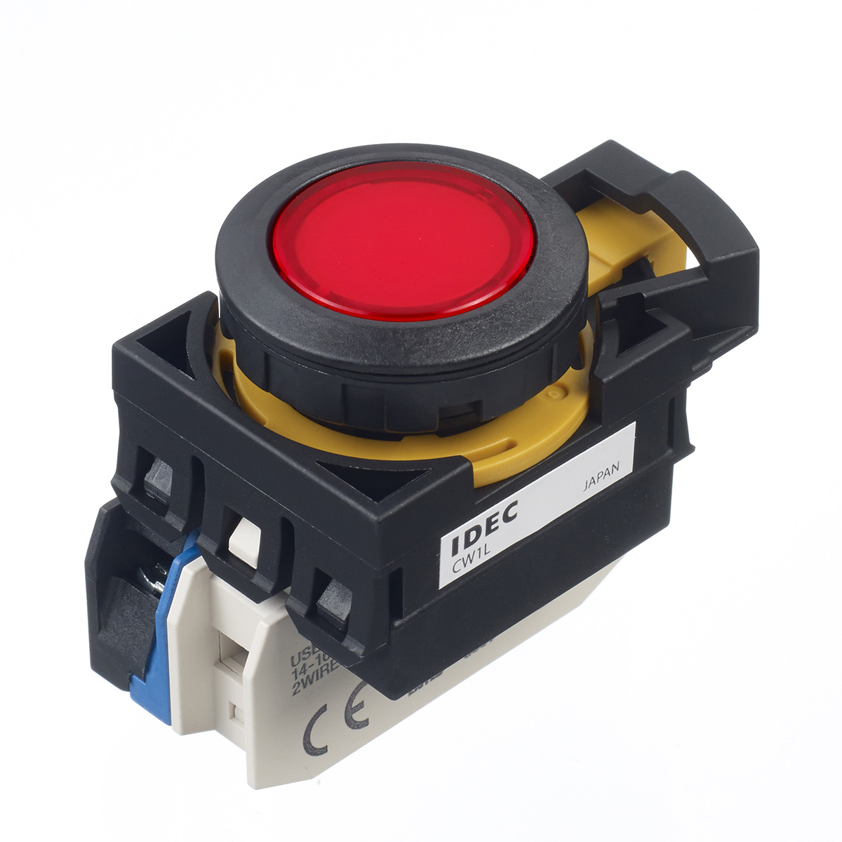 Idec CW Series Illuminated Push Button, Panel Mount, 22mm Cutout, SPST, IP65