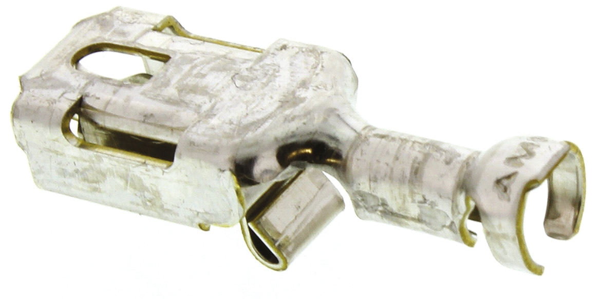 TE Connectivity Positive Lock .250 Mk I Uninsulated Female Spade Connector, Receptacle, 6.35 x 0.81mm Tab Size, 0.8mm²