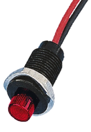 Oxley Red Panel Mount Indicator, 230V ac, 10.2mm Mounting Hole Size, Lead Wires Termination, IP66
