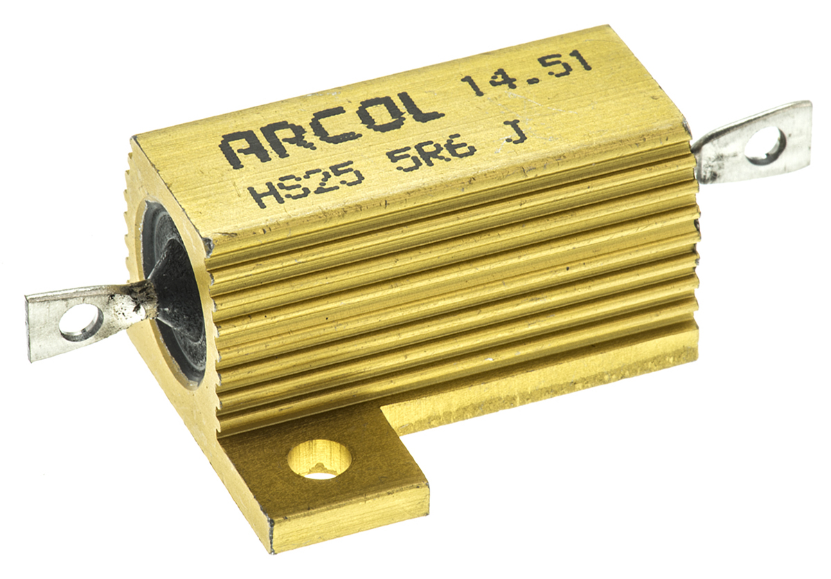 Arcol, 5.6Ω 25W Wire Wound Chassis Mount Resistor HS25 5R6 J ±5%