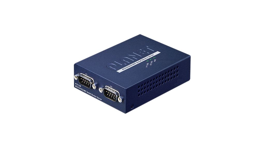 Planet Serial Device Server, 1 Ethernet Port, 2 Serial Port, RS232, RS422, RS485 Interface, 921kbps Baud Rate
