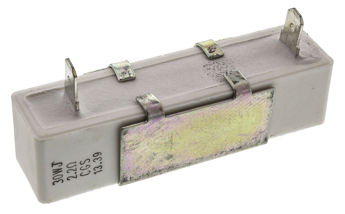 TE Connectivity, 2.2Ω 30W Wire Wound Chassis Mount Resistor SQBW302R2JFASTON ±5%