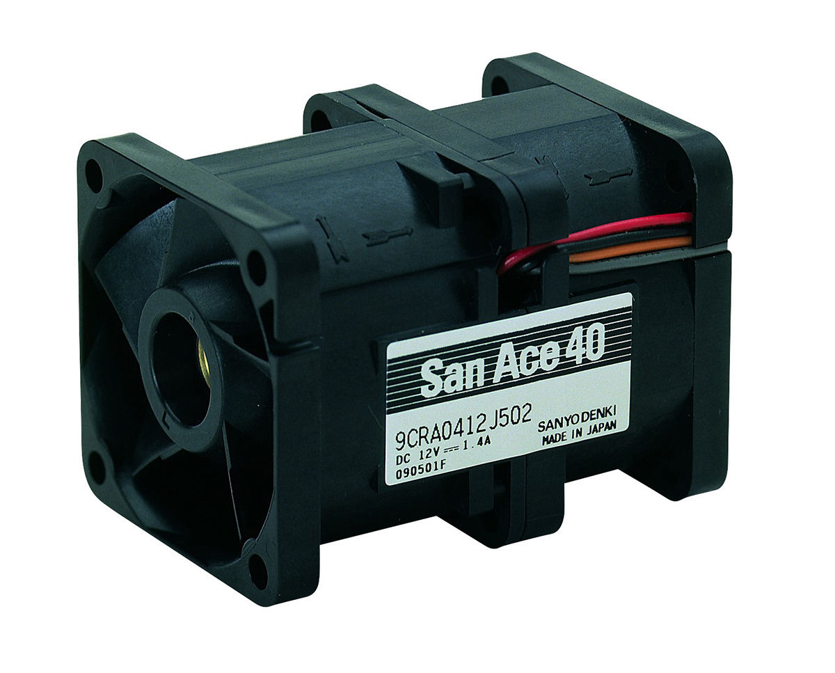 Sanyo Denki 9CRA Series Axial Fan, 12 V dc, DC Operation, 27.19cfm, 1A Max, 40 x 40 x 56mm