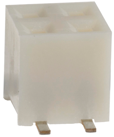 Hirose A3 Series Straight Surface Mount PCB Socket, 4-Contact, 2-Row, 2mm Pitch, Solder Termination