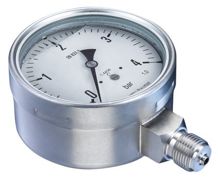 Bourdon Analogue Pressure Gauge 24bar Bottom Entry 134mm Outside Diameter