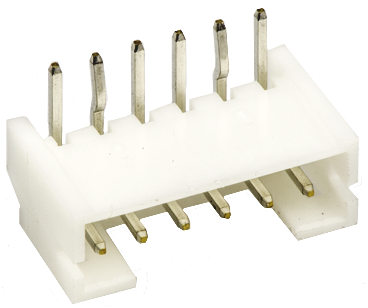 JST PH Series Right Angle Through Hole PCB Header, 6 Contact(s), 2 mm Pitch, 1 Row, Shrouded