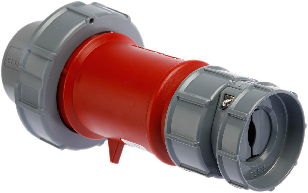 MENNEKES, PowerTOP IP67 Red Cable Mount 3P + N + E Industrial Power Plug, Rated At 32A, 400 V