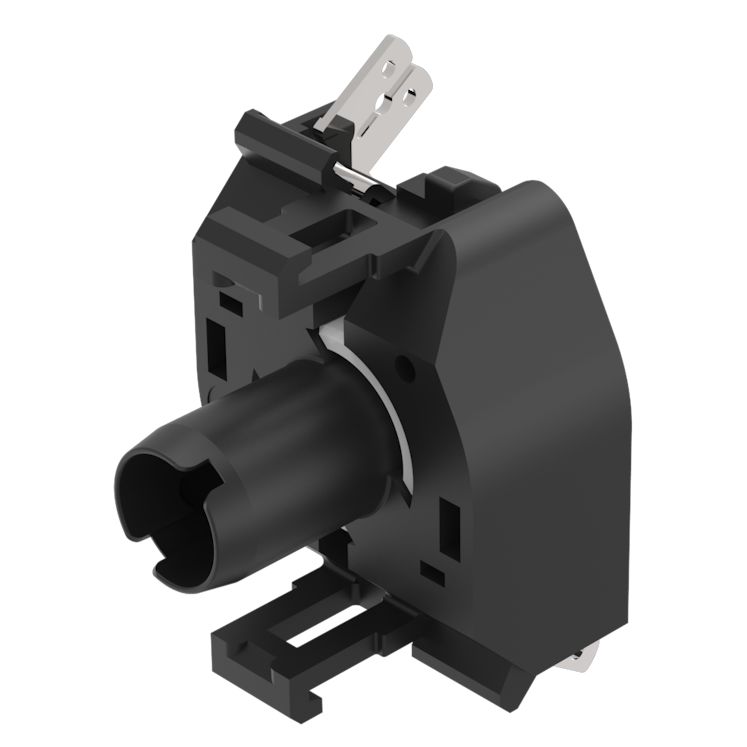 EAO 704.9 Series Contact & Light Block for Use with Push Button Contact Block, Plug In Terminal