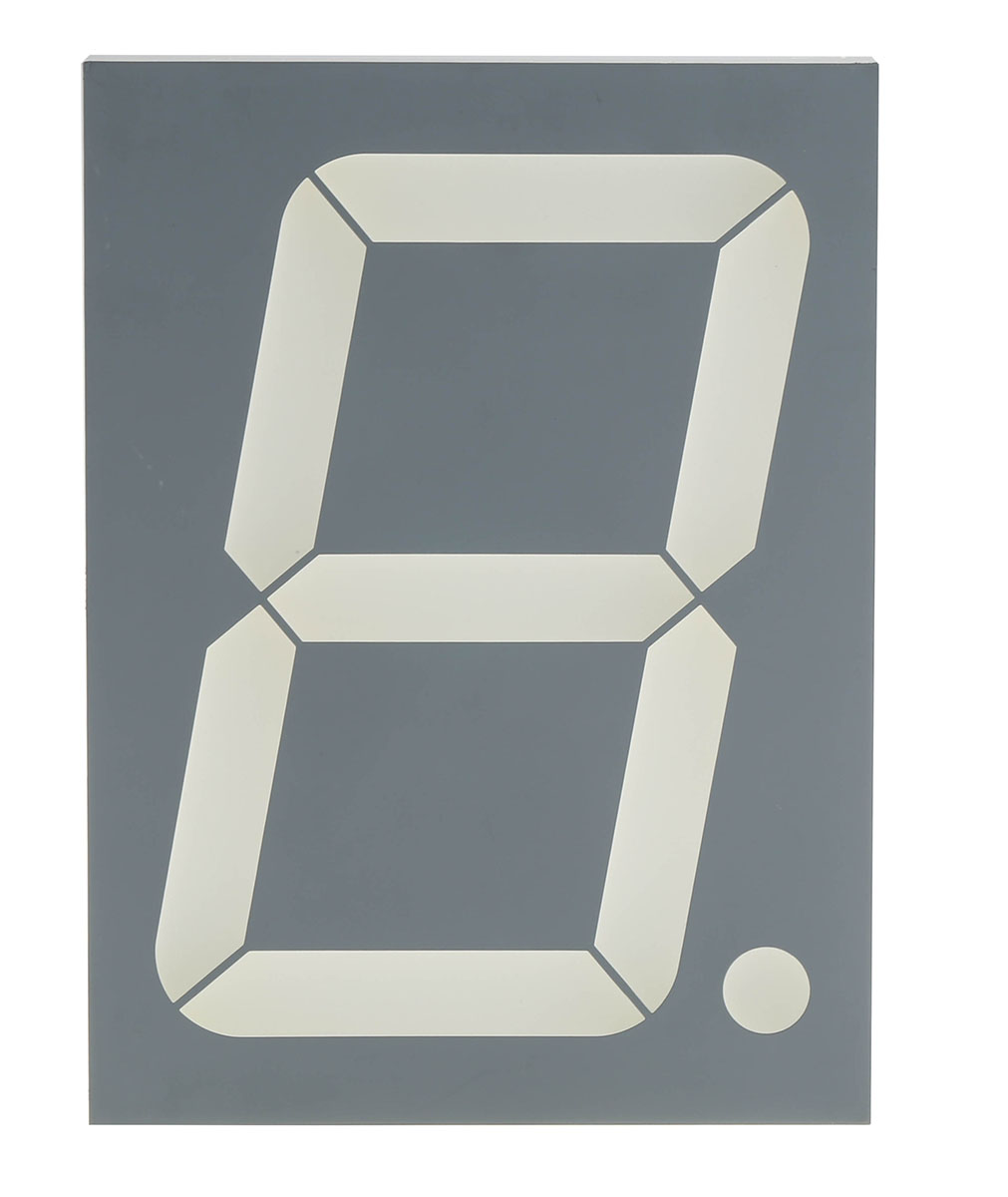 SA40-18SURKWA Kingbright 7-Segment LED Display, CA Red 250 mcd RH DP 101mm