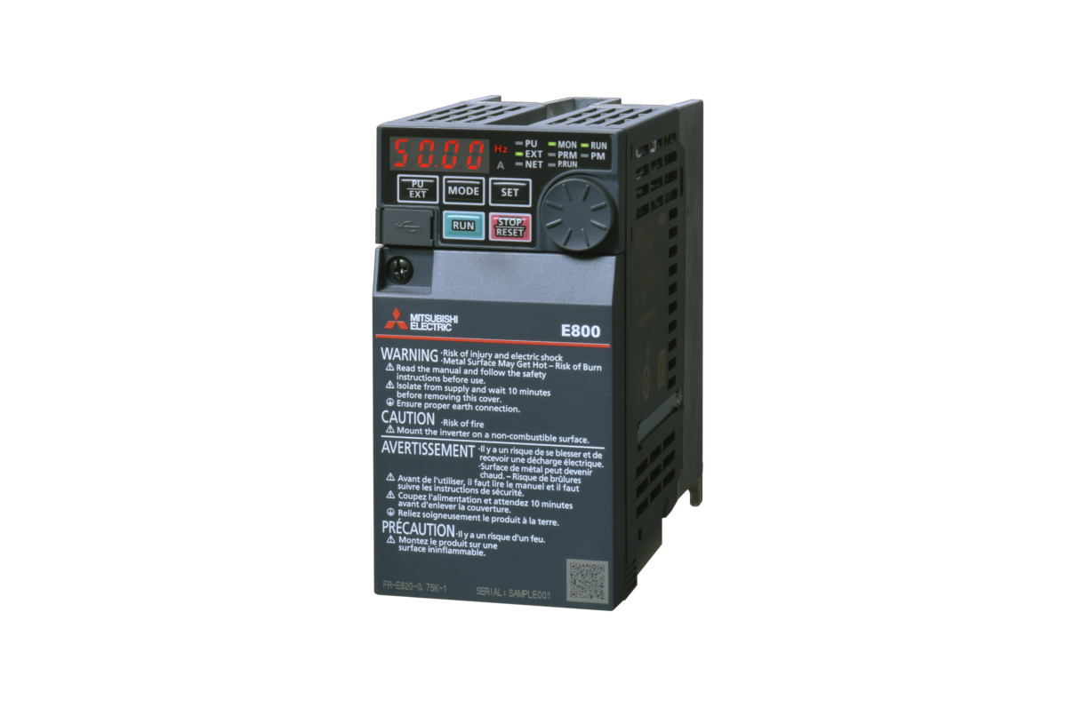 Mitsubishi Electric Inverter Module, 0.4 kW, 1 Phase, 240 V, 3 A, FR-E800 Series