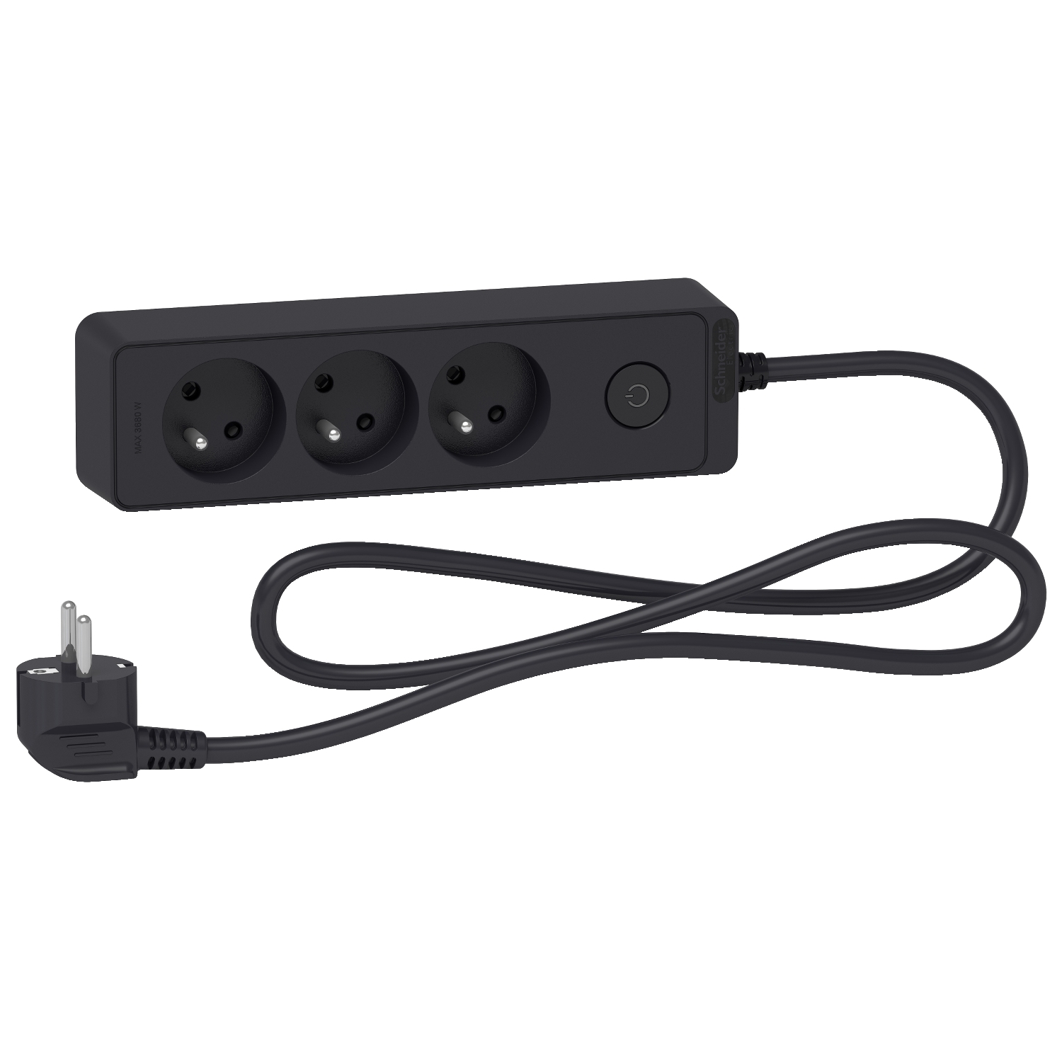 Schneider Electric French 2P 3 Gang Trailing Socket, 1.5m Cable, 16A, 250 V