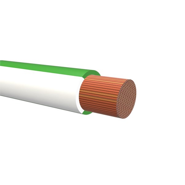 NEMIQ 50992 Series Green/White 0.75 mm² Hook Up Wire, 1, 100m, Polyvinylchloride Insulation, 50992-50-100