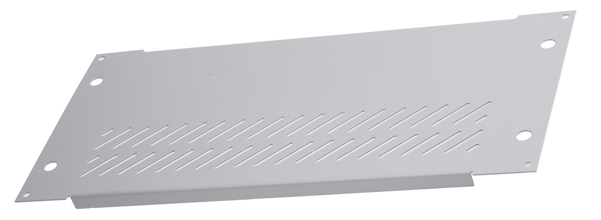 RS PRO Grey Steel Rear Panel, 3U, 42HP, Ventilated