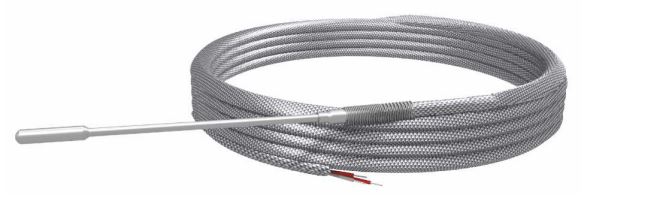 Emko PT1000 Temperature Sensor, 3mm Dia, 100mm Long, +400°C Max