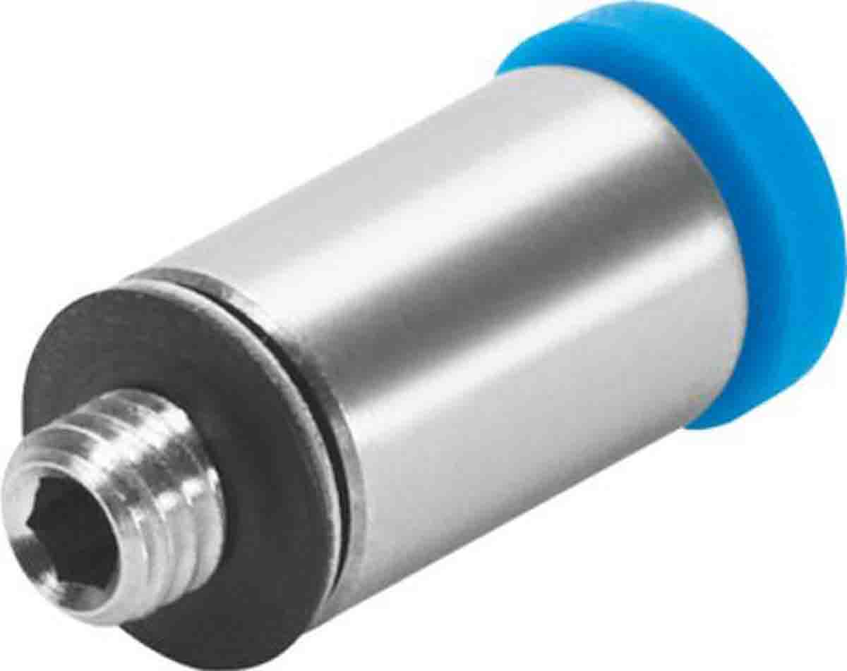 Festo Straight Threaded Adaptor, M3 Male to Push In 3 mm, Threaded-to-Tube Connection Style, 133001