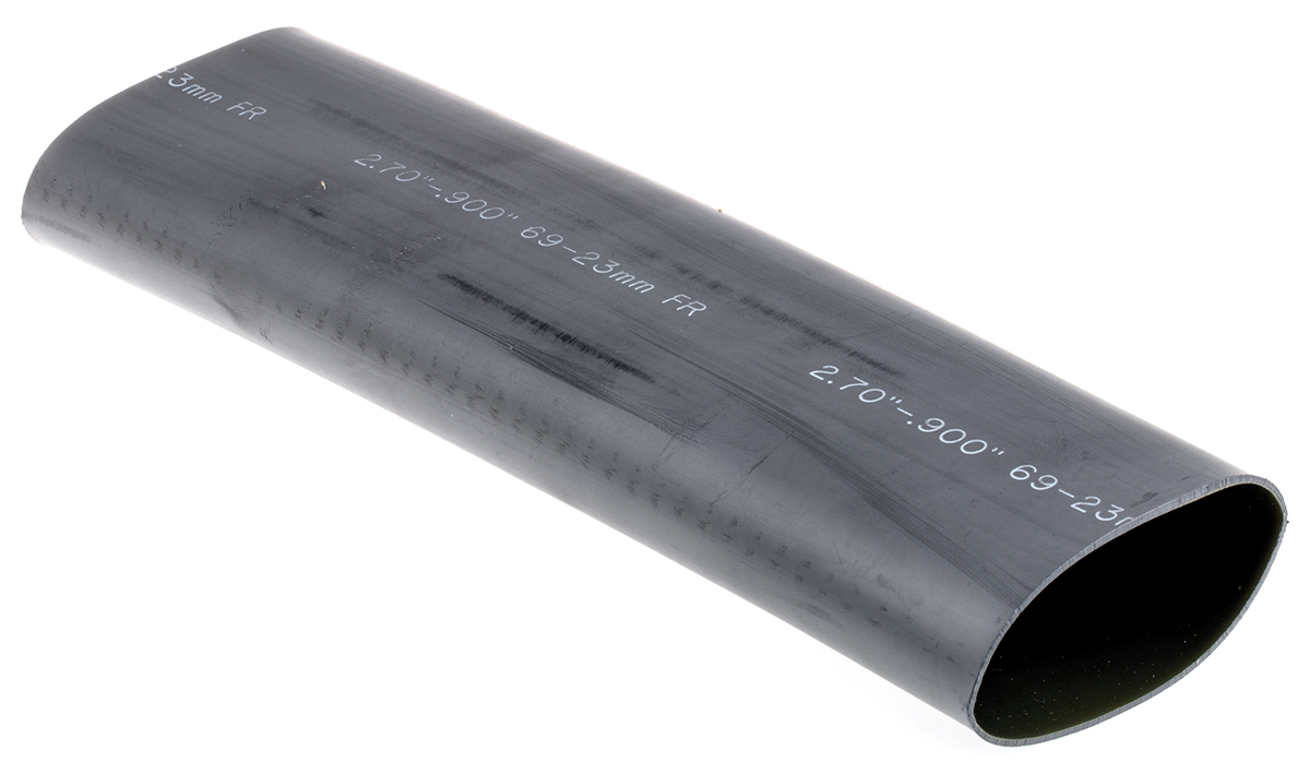 TE Connectivity Adhesive Lined Heat Shrink Tubing, Black 68.5mm Sleeve Dia. x 304.8mm Length 3:1 Ratio, SST Series