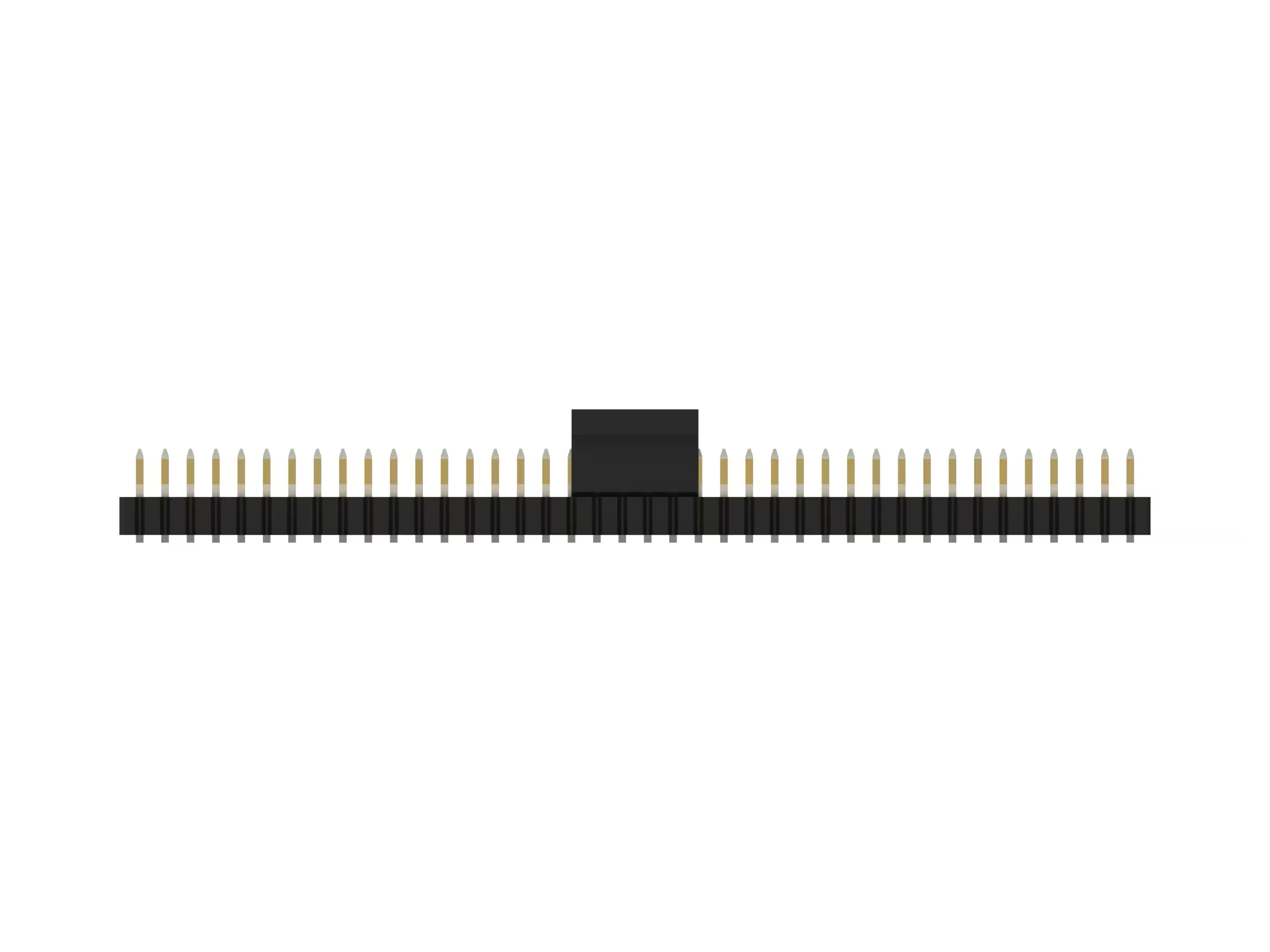 TE Connectivity 1MM-HU Series Vertical Board PCB Header, 50 Contact(s), 1 mm Pitch, 2 Row, Unshrouded