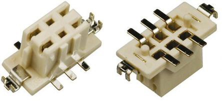 Hirose DF11 Series Straight Surface Mount PCB Socket, 8-Contact, 2-Row, 2mm Pitch, Solder Termination