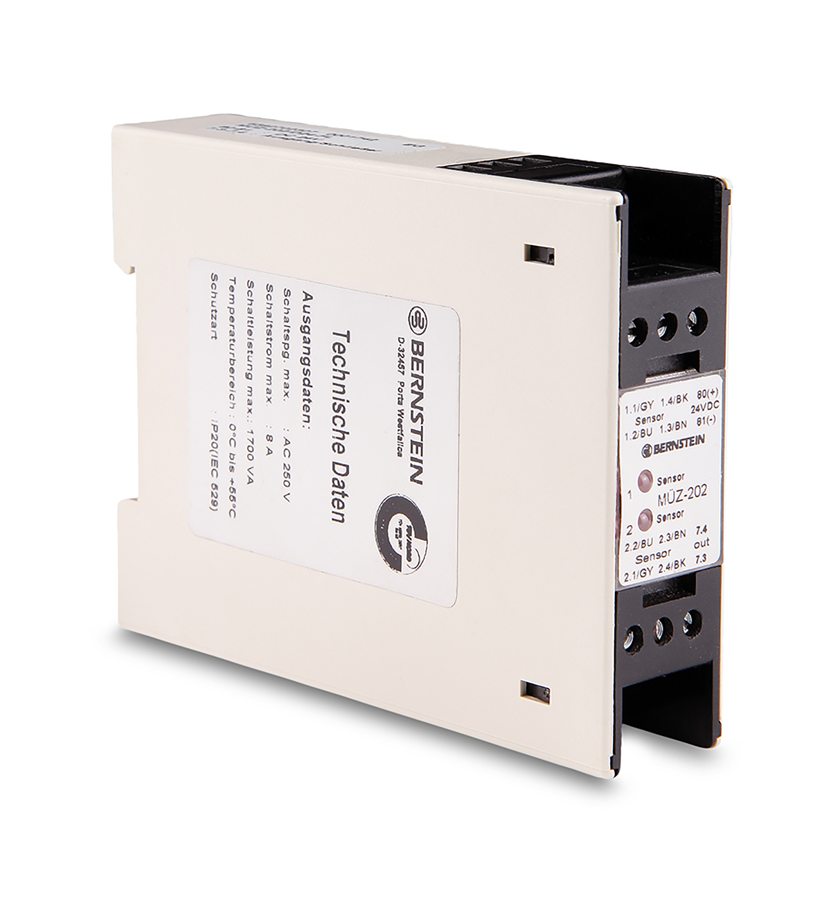 Bernstein AG Magnetic Non-Contact Safety Switch, 24V dc, Polycarbonate Housing, NO/NC
