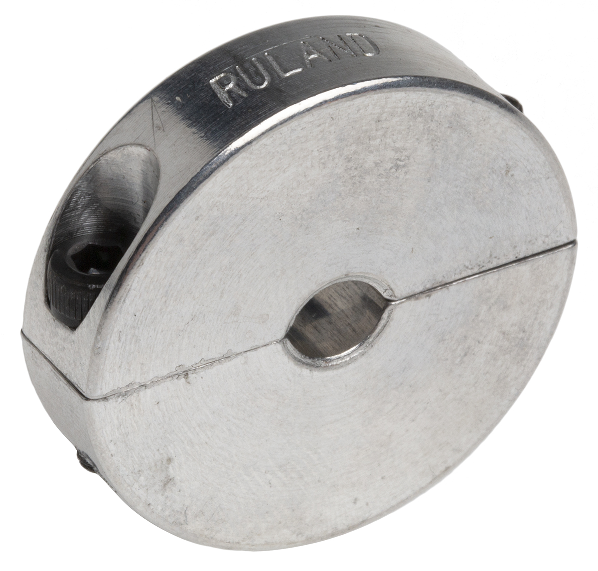 Ruland Shaft Collar, Two Piece, Clamp Screw, Bore 6mm, OD 30mm, W 8mm, Aluminium