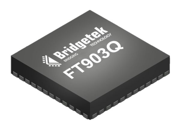 Bridgetek, 32 bit FT32, FT903 Microcontroller, 100 MHz, 256kB FLASH, 100-Pin QFN
