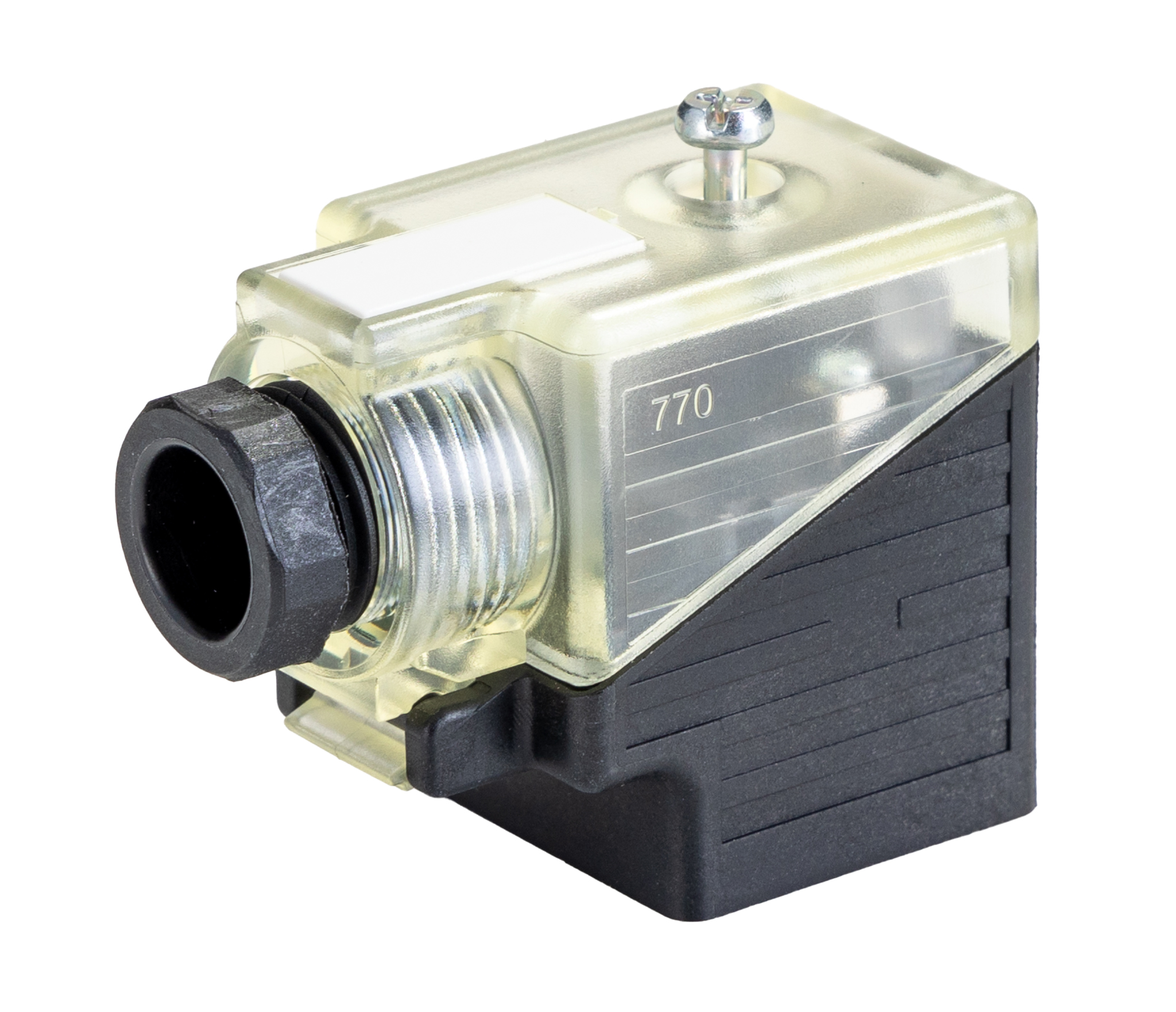 Phoenix Contact SACC-V-3CON-PG9/A-1L-S 3P+E DIN 43650, Female DIN 43650 Solenoid Connector with Indicator Light, 24 V