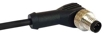 Bulgin Male 3 way M12 to 3 way Free End Sensor Actuator Cable, 1 m