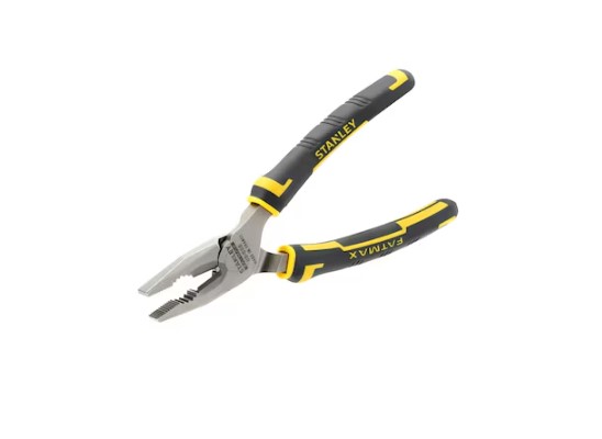 Stanley 0-89-866 4-Piece Pliers, 200 mm Overall, Flat Tip, 8in Jaw