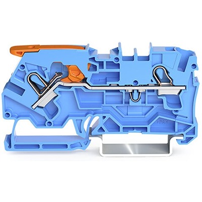 WAGO 2104-1204 TOPJOB S Series Blue, 4mm², 1-Level, Push In Termination, ATEX, CSA, IECEx